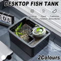 Tabletop Landscape Fish Aquarium with Silent Filter and LED Light - Black - view 2