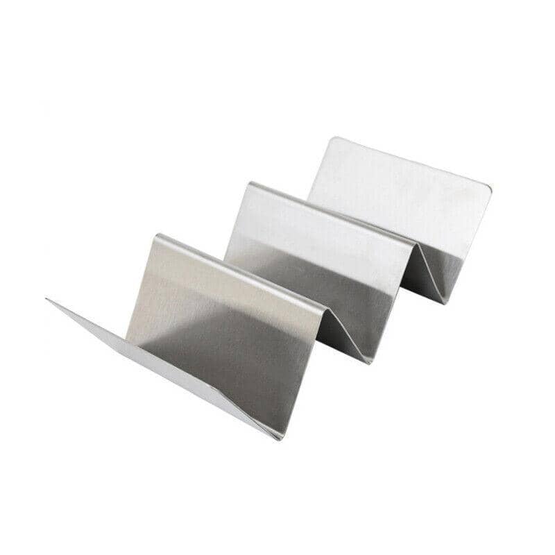 Taco Holder Stainless Steel Stand, 3 Compartments, 20 x 10 x 5 cm - view 2