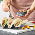 Taco Holder Stainless Steel Stand, 3 Compartments, 20 x 10 x 5 cm - view 4