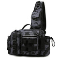 Tactical Fishing Backpack - Camouflage Black, 38 x 25 x 18 cm