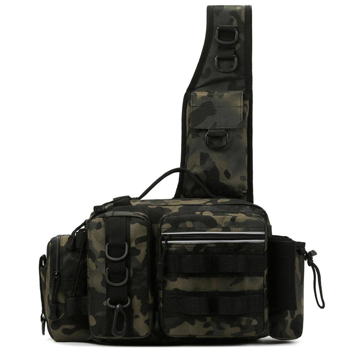 Tactical Fishing Backpack - Camouflage Green, 38 x 25 x 18 cm