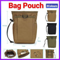 Tactical Molle Drawstring Pouch, Utility Belt Bag with Mesh Pocket - Black - view 2