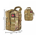 Tactical MOLLE Rip-Away Medical Pouch, Empty First Aid Utility Bag - Red - view 4
