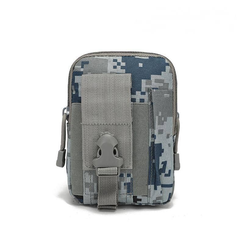 Tactical Molle Waist Bag Utility Pouch - Blue and Grey Digital Camouflage