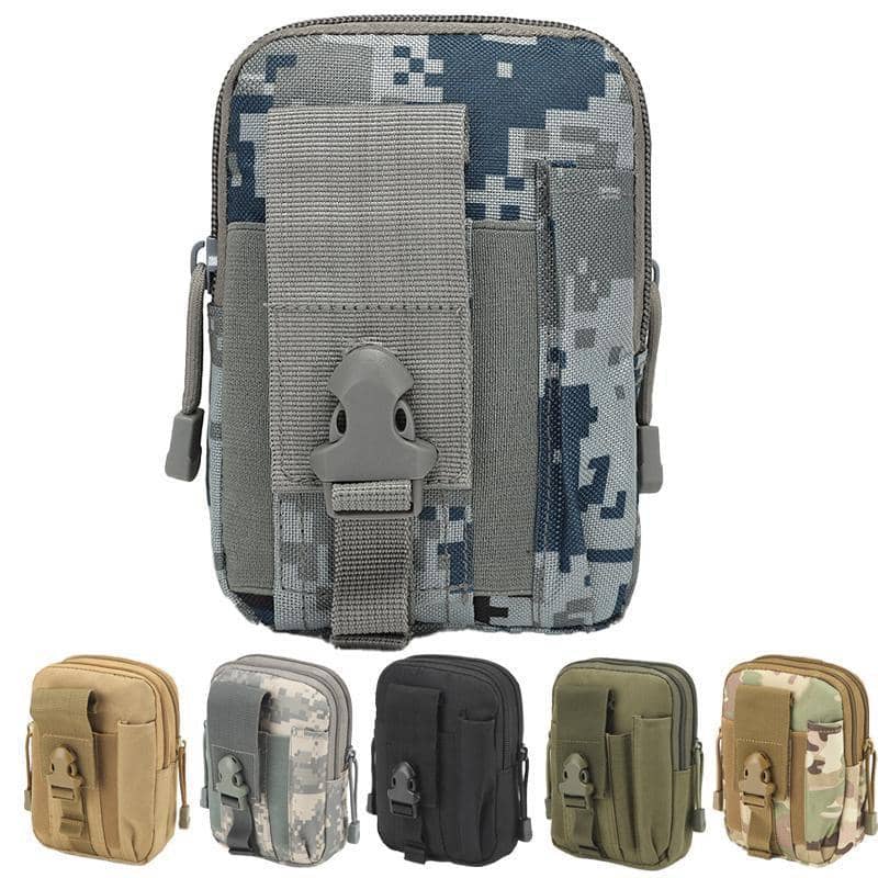 Tactical Molle Waist Bag Utility Pouch - Grey Digital Camouflage - view 3