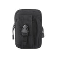 Tactical Waist Bag with MOLLE Straps for Hiking, Camping and Travel - Black