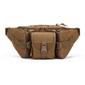 Tactical Waist Bag Nylon 35 x 10 x 17 cm - Khaki