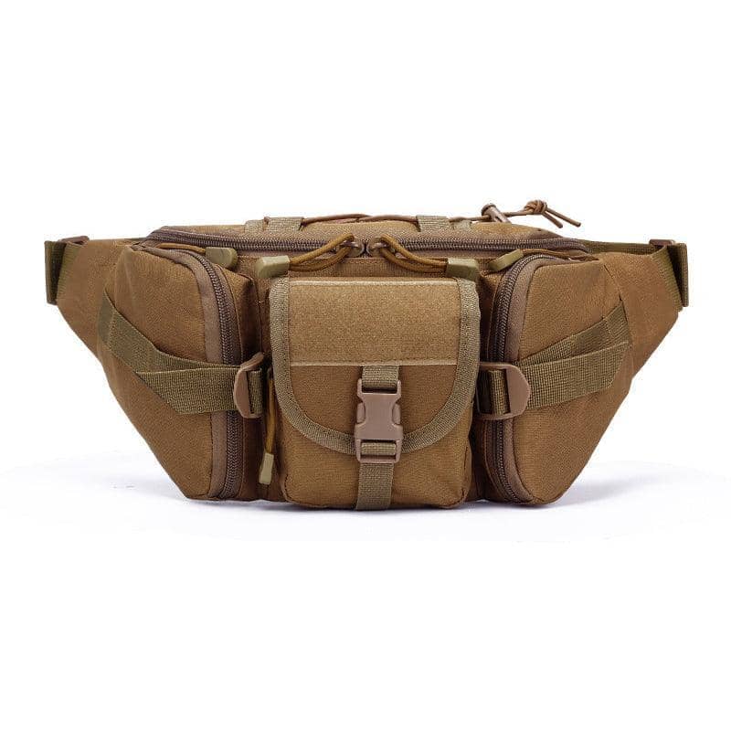 Tactical Waist Bag Nylon 35 x 10 x 17 cm - Khaki