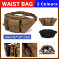 Tactical Waist Bag Nylon 35 x 10 x 17 cm - Khaki - view 2