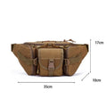 Tactical Waist Bag Nylon 35 x 10 x 17 cm - Khaki - view 4