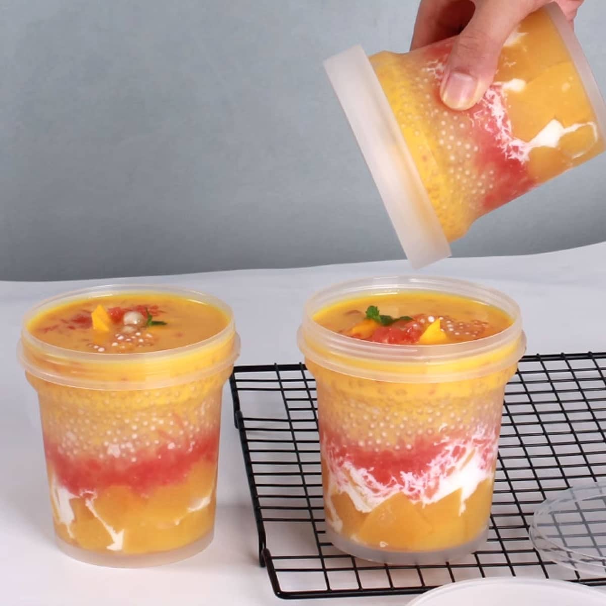 Takeaway Dessert Cups with Lids - 500 ml, Pack of 50 - view 5