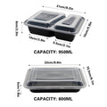 Takeout Containers with Clear Lids and Black Base, Pack of 30 - 950ml - view 4