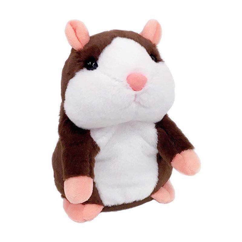 Talking Hamster Plush Toy with Voice Mimicry - Dark Brown