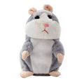 Talking Hamster Plush Toy with Voice Mimicry - Grey