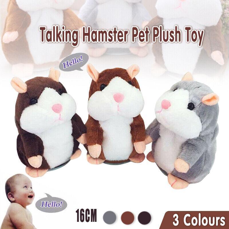 Talking Hamster Plush Toy with Voice Mimicry - Light Brown - view 2