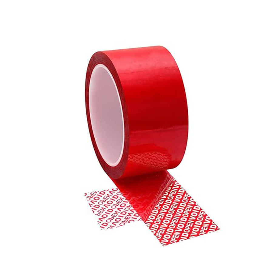 Tamper Evident Sealing Tape with Void Message, Red - 4 cm x 50 m