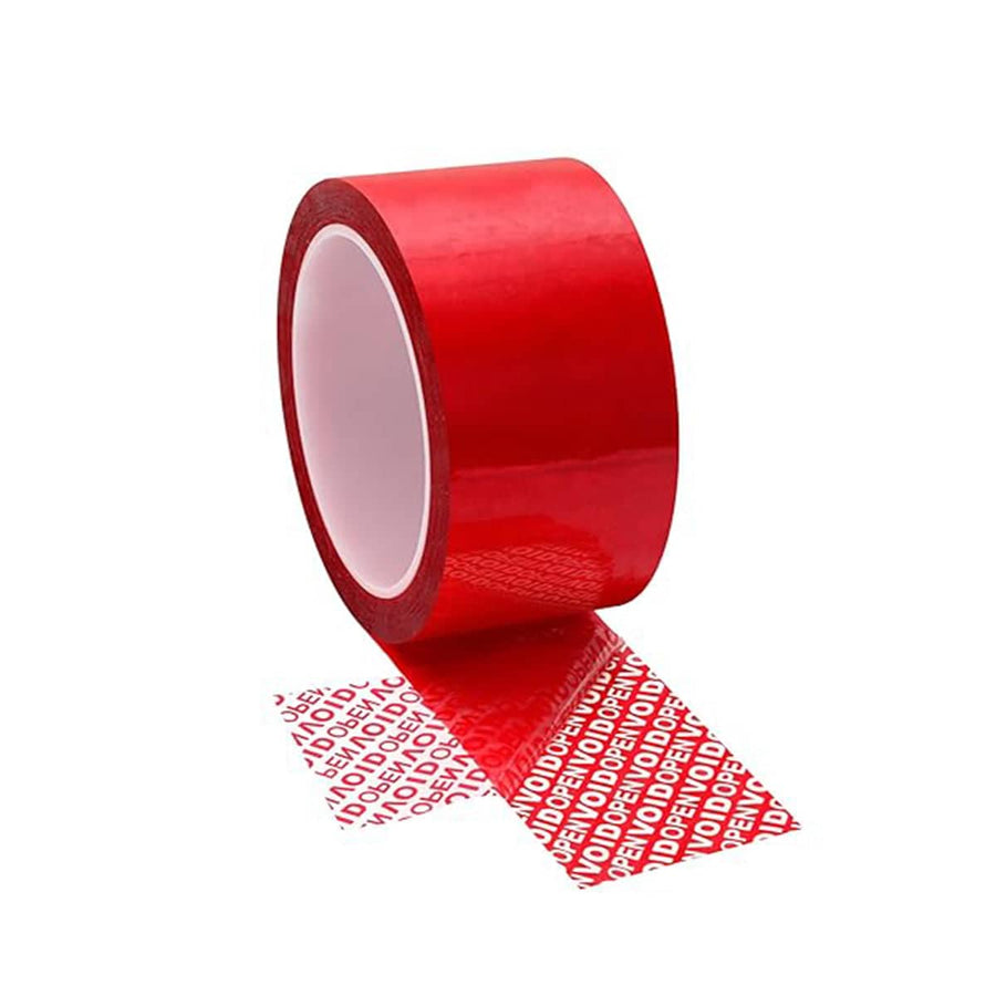 Tamper Evident Sealing Tape with Void Message, Red - 5 cm x 50 m