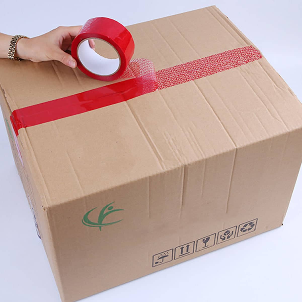 Tamper Evident Sealing Tape with Void Message, Red - 5 cm x 50 m - view 5