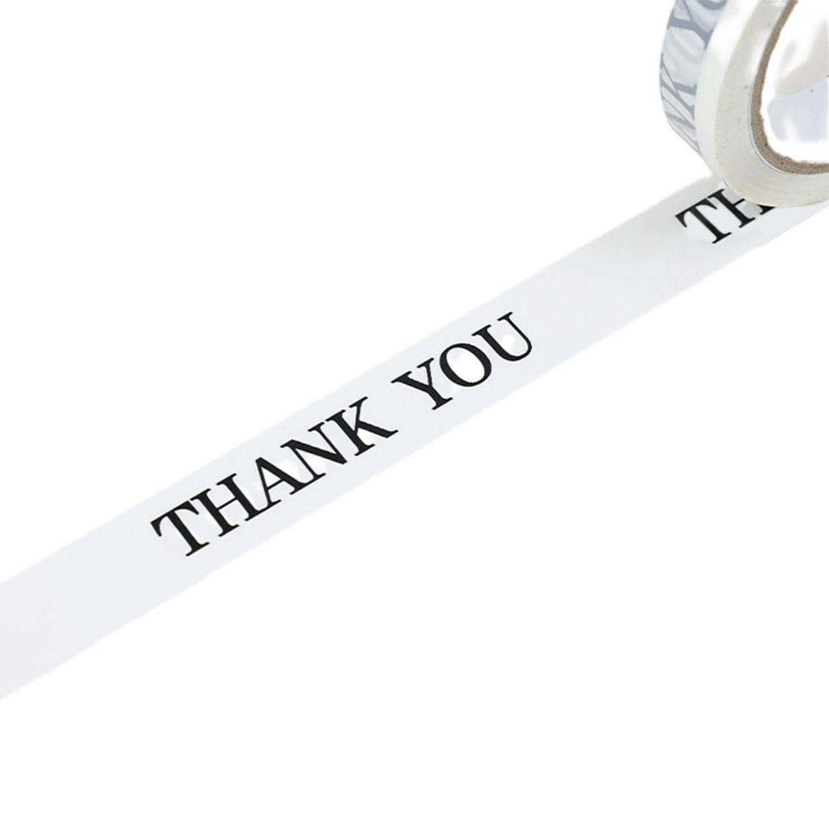 Tamper Proof Sealing Tape, Pack of 5 - Thank You in Black Serif Lettering