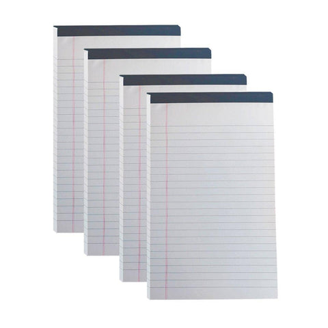 Tearable Lined Notepads, Pack of 4 - White