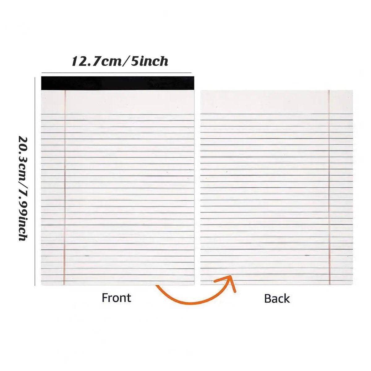 Tearable Lined Notepads, Pack of 4 - White - view 4