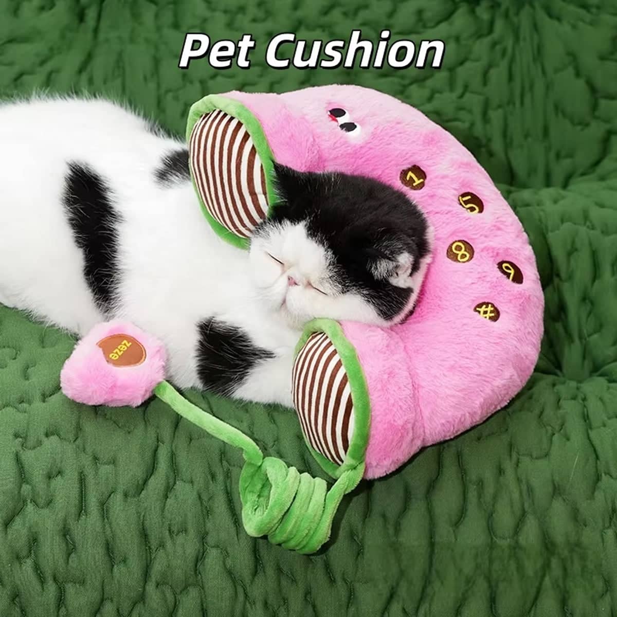 Telephone Shape Pet Pillow Cushion for Dogs and Cats - Pink - view 5