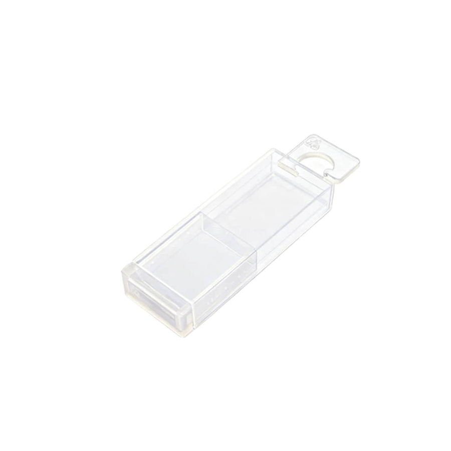 Telescopic Clear Mini Storage Boxes, Pack of 20 - Size 1 (2.6 x 1.35 x 7.4 cm)