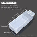 Telescopic Clear Mini Storage Boxes, Pack of 20 - Size 1 (2.6 x 1.35 x 7.4 cm) - view 4