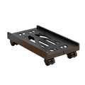 Telescopic Computer Tower Stand with Locking Swivel Casters - Black