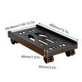 Telescopic Computer Tower Stand with Locking Swivel Casters - Black - view 4