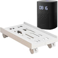 Telescopic Computer Tower Stand with Locking Swivel Casters - Black - view 5