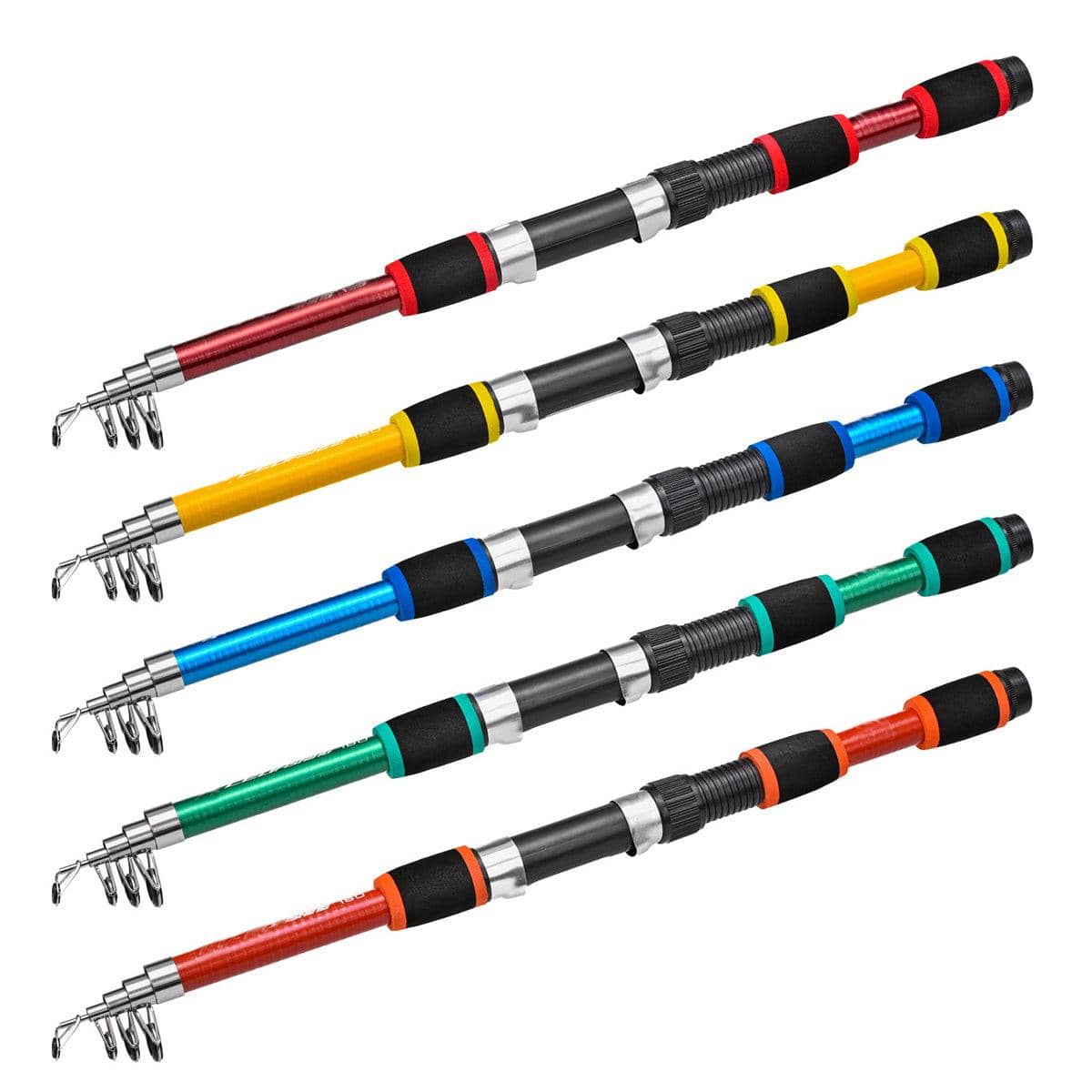 Telescopic Fishing Rod, 1.8 m Lightweight Glass Steel Sea Casting Rod - Red - view 3