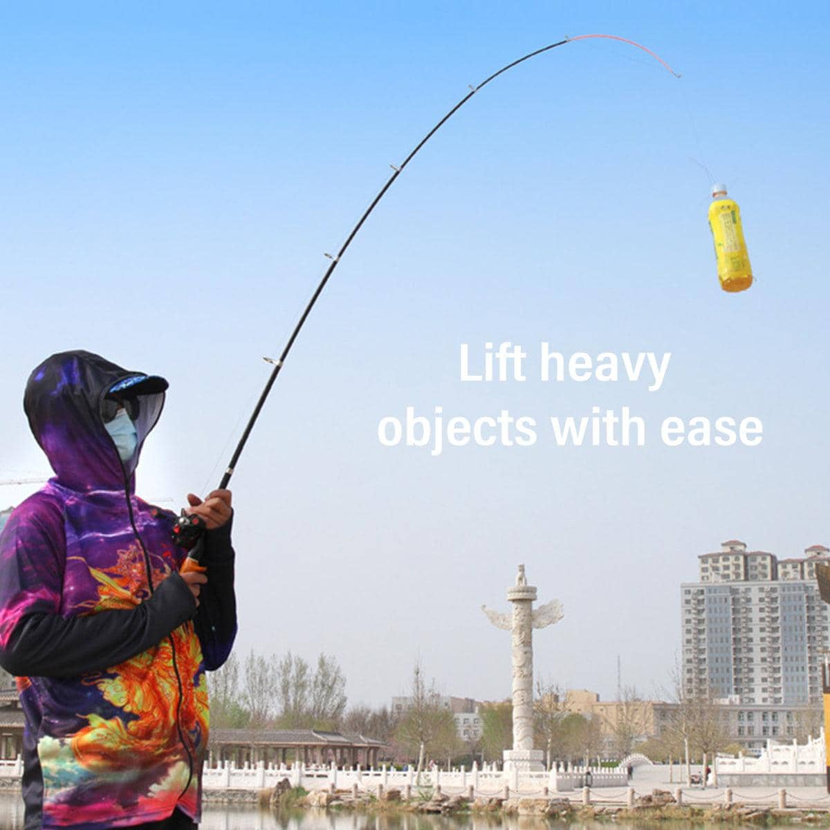 Telescopic Fishing Rod Carbon Fibre 168 cm - Gun Handle - view 5