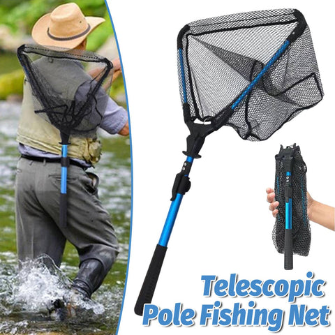Telescopic Folding Fishing Net with Aluminium Frame and Triangle Head