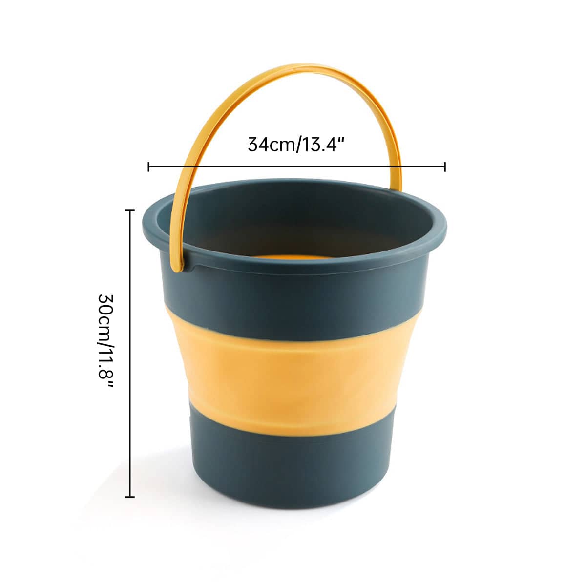 Telescopic Folding Water Bucket 16.8 L - Dark Blue and Yellow - view 4