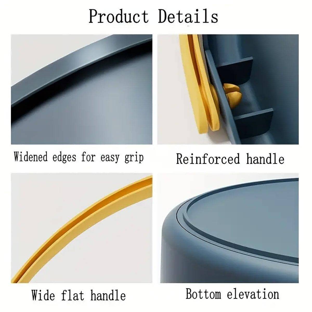 Telescopic Folding Water Bucket 16.8 L - Dark Blue and Yellow - view 5