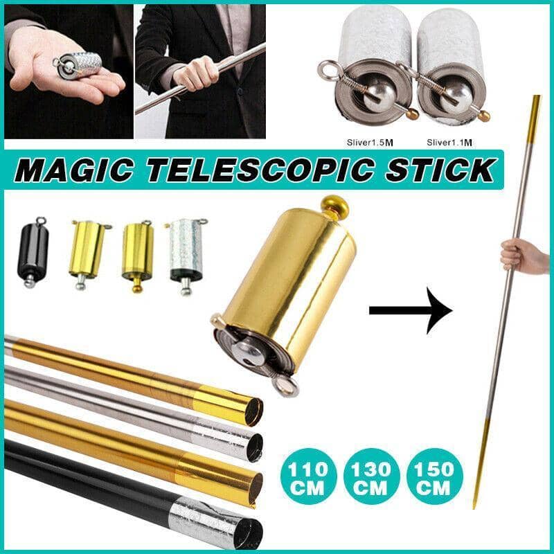 Telescopic Magic Staff, Stainless Steel - Black, 150cm - view 2