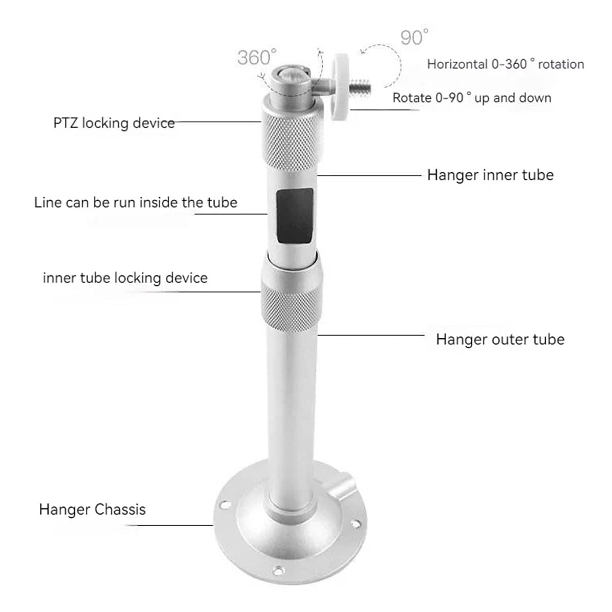 Telescopic Outdoor Wall Mount Camera Bracket, Aluminium Alloy - view 4