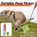Telescopic Portable Poop Picker with Non Slip Handle and Waste Bag Holder for Dogs