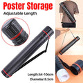 Telescopic Poster Storage Tube, Adjustable Length 64 to 106 cm with Shoulder Strap