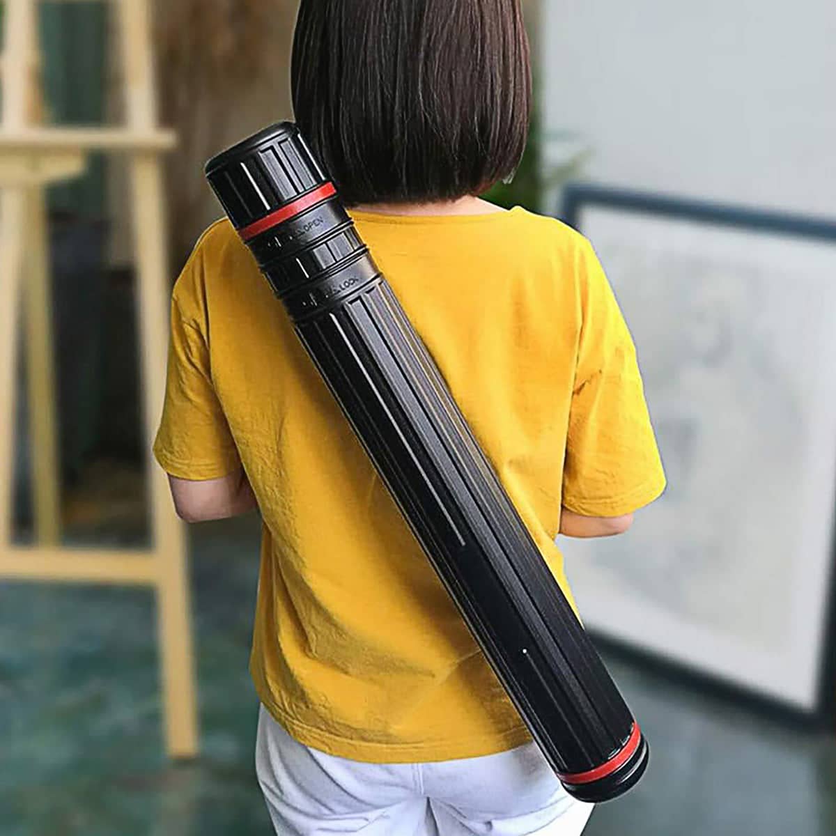 Telescopic Poster Storage Tube, Adjustable Length 64 to 106 cm with Shoulder Strap - view 4