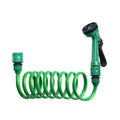 Telescopic Spring Garden Hose with 5 Mode Spray Nozzle - 20 m Long
