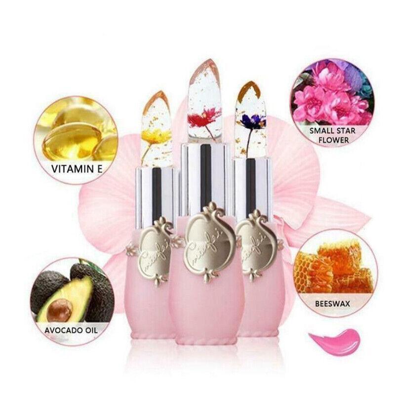 Temperature Colour Changing Jelly Flower Lipstick - Red - view 6