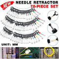 Terminal Pin Extractor Removal Tool Kit for Car Wiring Connectors - 70 Piece Set