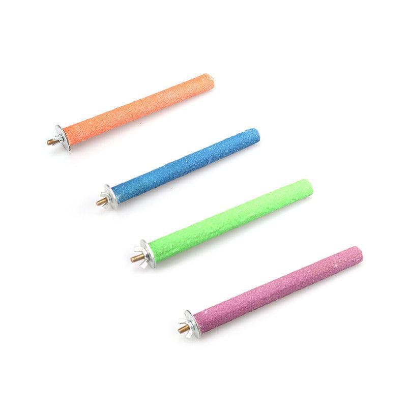 Textured Bird Perch Stand for Parrots - 25 cm