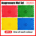 Textured Foot Mat Set - Pack of 4, 38 x 28 cm, PVC