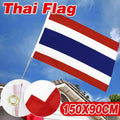 Thailand Flag 150 x 90 cm, Outdoor and Indoor Polyester Flag with Metal Grommets