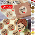 Thank You Sticker Rolls - Style 12, 12 x Pack of 5 - view 2