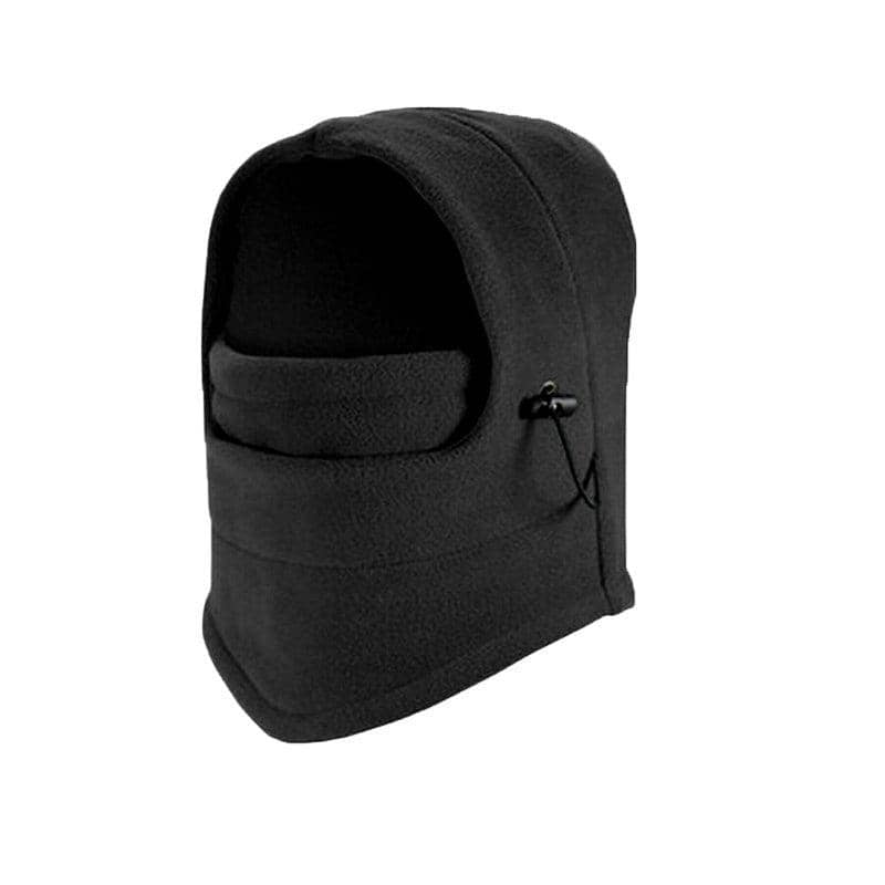 Thermal Fleece Balaclava Face Mask Hood - Black