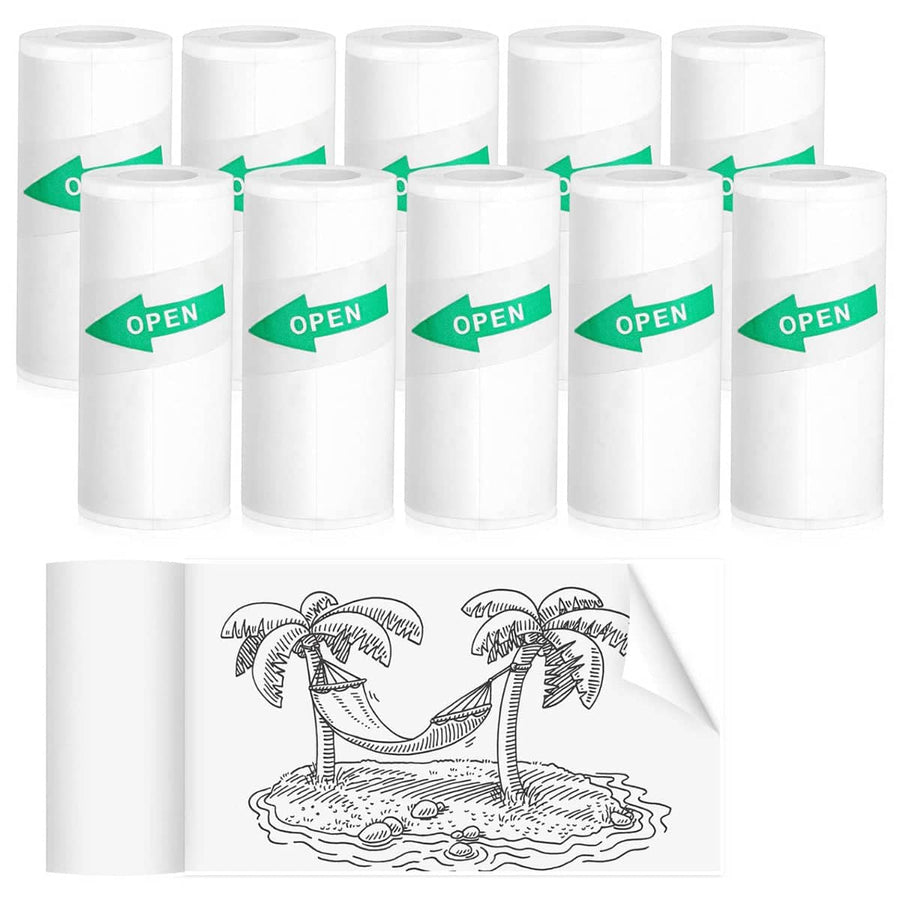 Thermal Sticker Paper Rolls 57 x 25 mm for Portable Printers - Number 3